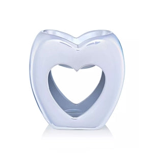 Heart Shaped Oil/Wax Burner - Pearlised White 13cm