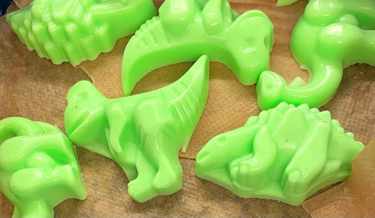 Dinosaur shaped soap